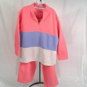 Peach color block sweat outfit by PACER (1xl)